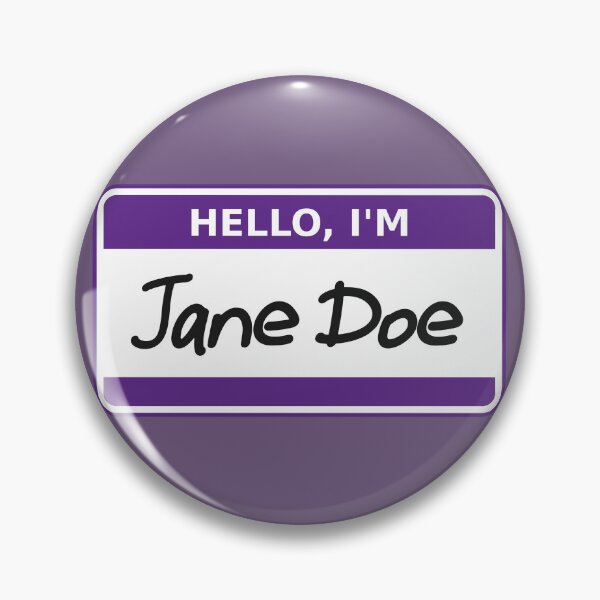 Item preview, I'm Jane Doe Name Sticker  designed and sold by RareSquareBearArts.