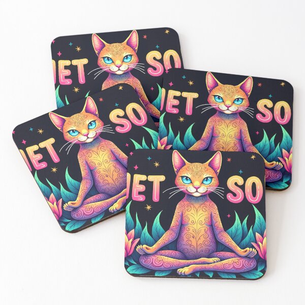 Item preview, Quiet Soul Meditating Yoga Cat designed and sold by JUANshop0331.