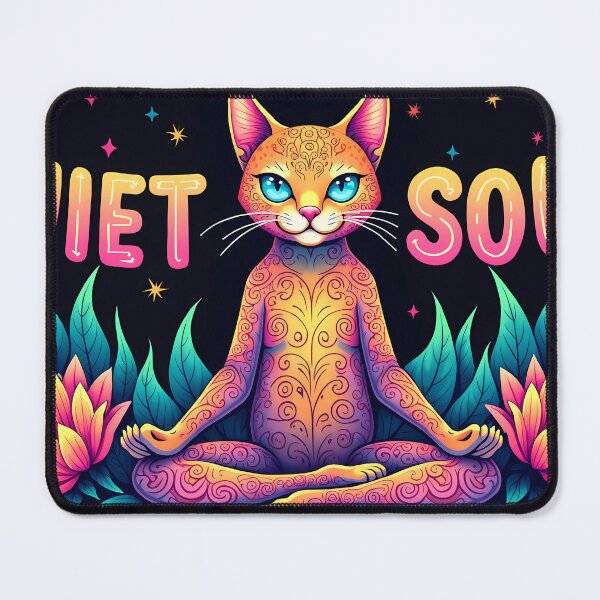 Item preview, Quiet Soul Meditating Yoga Cat designed and sold by JUANshop0331.