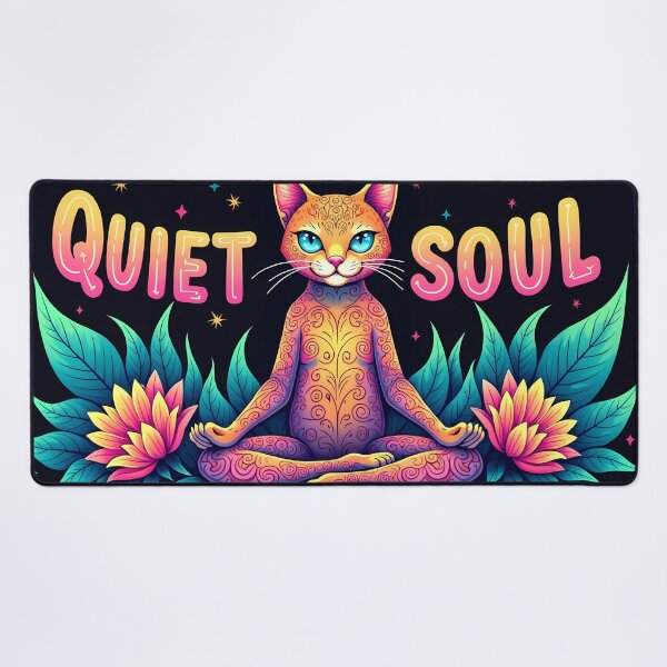 Item preview, Quiet Soul Meditating Yoga Cat designed and sold by JUANshop0331.