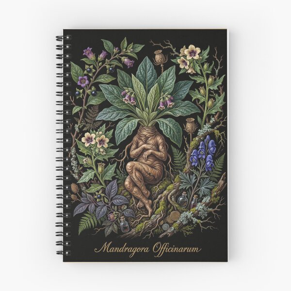 Item preview, Dark Botanical Mandragora Officinarum, Mandrake Herbal Illustration I designed and sold by Yaremchuk.