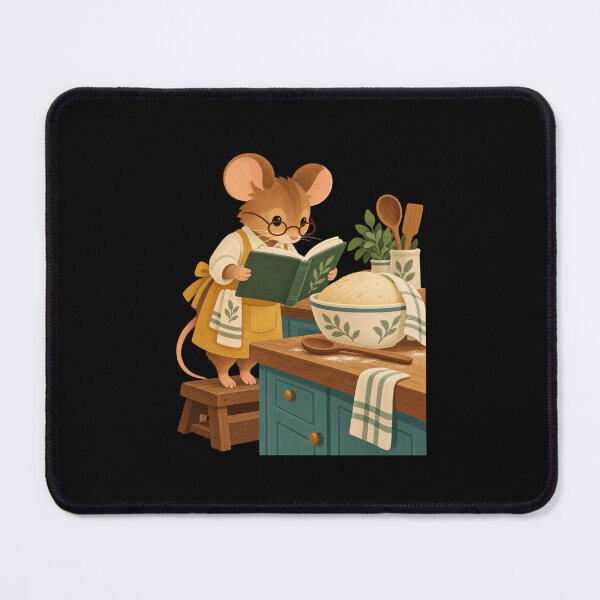 Item preview, Cozy Mouse Reading a Recipe in the Kitchen designed and sold by AMICO77.