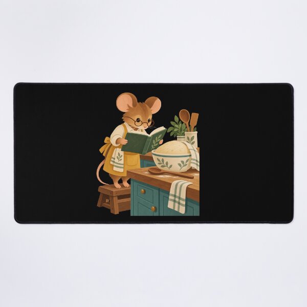 Item preview, Cozy Mouse Reading a Recipe in the Kitchen designed and sold by AMICO77.