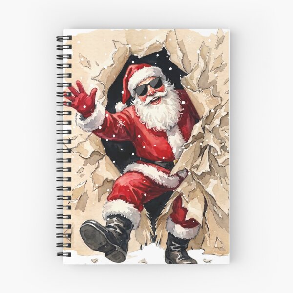 Item preview, Santa Claus with cool sunglasses tearing wrapping paper designed and sold by VibranPalette.