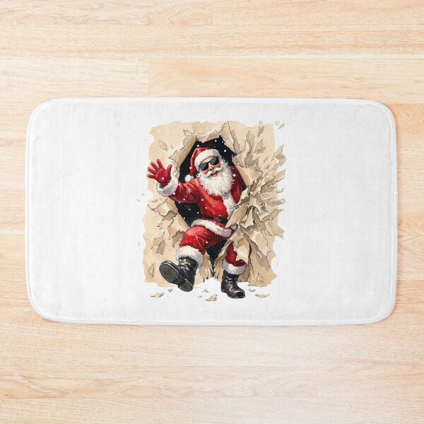 Item preview, Santa Claus with cool sunglasses tearing wrapping paper designed and sold by VibranPalette.