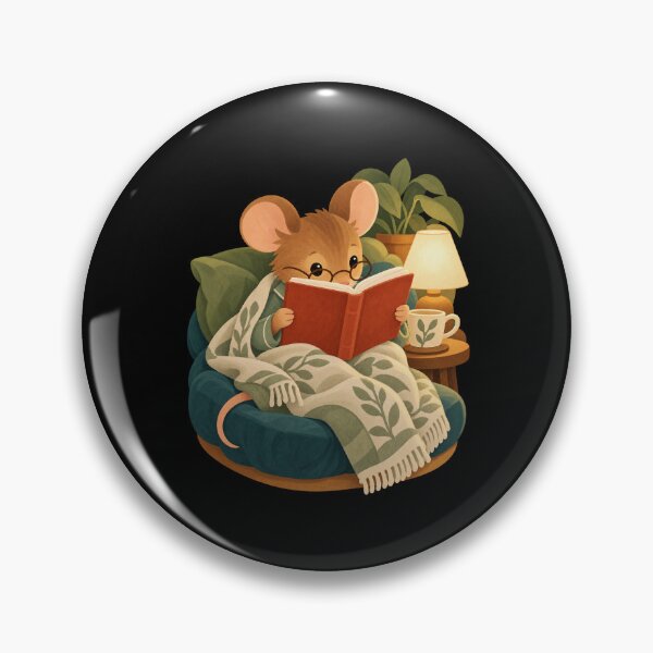 Item preview, Cozy Mouse Reading Under a Soft Blanket designed and sold by AMICO77.