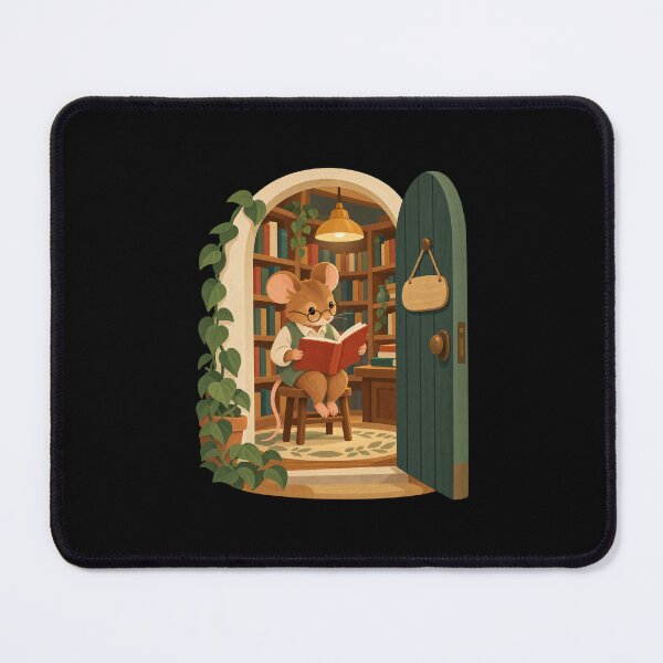 Item preview, Cozy Mouse Reading in an After Hours Library designed and sold by AMICO77.
