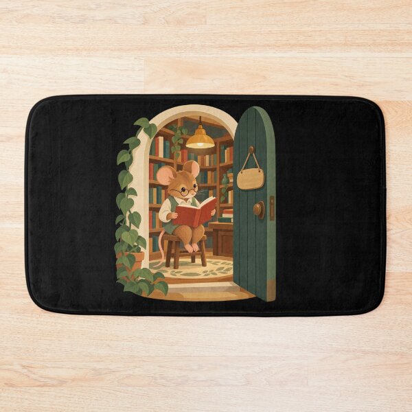 Item preview, Cozy Mouse Reading in an After Hours Library designed and sold by AMICO77.