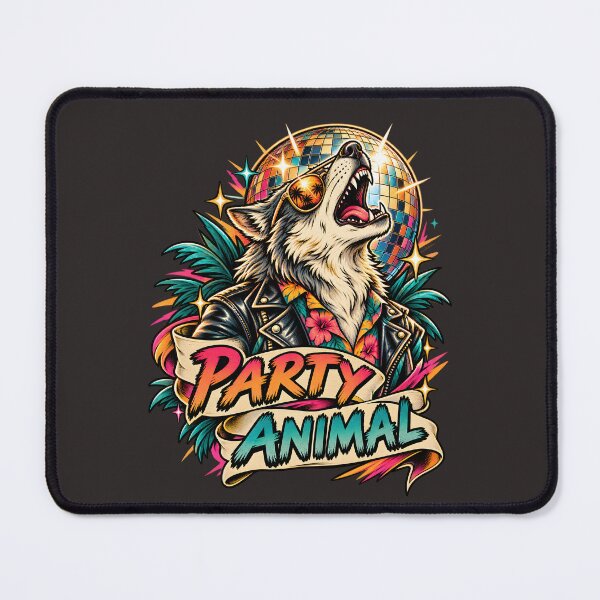Item preview, Neon Party Wolf designed and sold by AwesomeBeyondLimits.