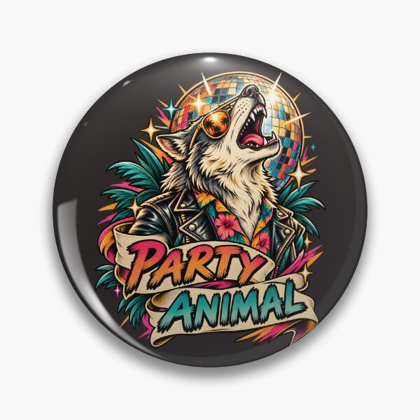 Item preview, Neon Party Wolf designed and sold by AwesomeBeyondLimits.