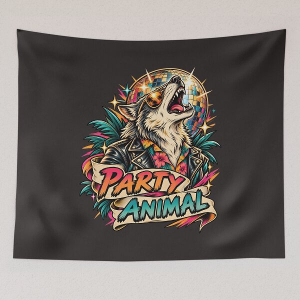 Item preview, Neon Party Wolf designed and sold by AwesomeBeyondLimits.