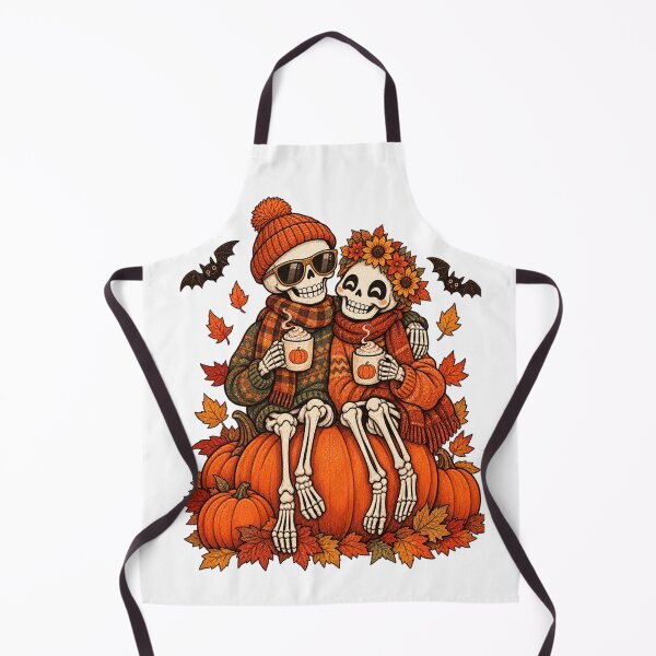Item preview, Cozy Skeleton Couple Pumpkin Spice Autumn Halloween Love designed and sold by Drifka.