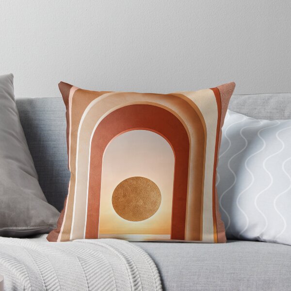 Item preview,  Terracotta Sunset Arches and Golden Sun Minimalist Print designed and sold by MargaretWiktor.