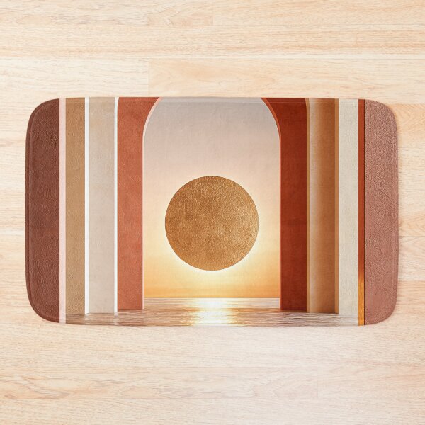 Item preview,  Terracotta Sunset Arches and Golden Sun Minimalist Print designed and sold by MargaretWiktor.