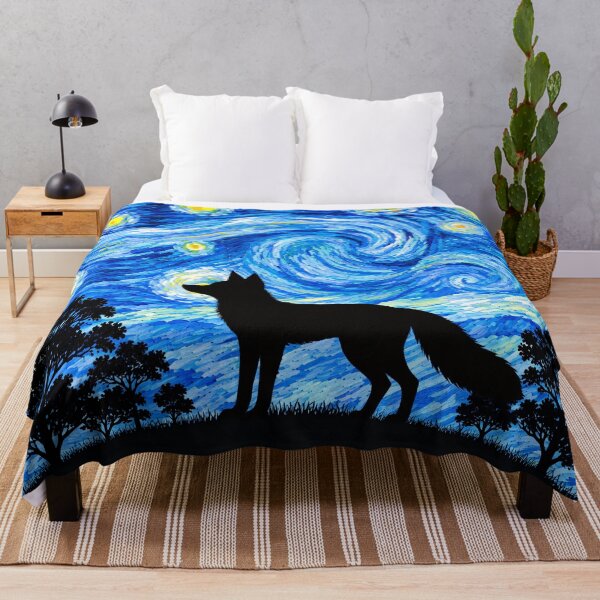 Item preview, Funny Fox Starry Night Painting Moon Star Zoo Boys Girls designed and sold by FurryHavenPH.