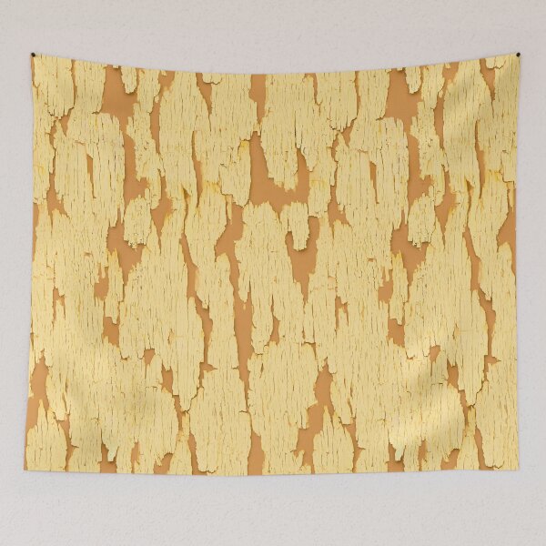 Item preview, Vintage Pastel Yellow Peeling Paint on Wood designed and sold by Piotrek0001.