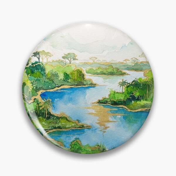 Item preview, Gualeguaychú River in Watercolor - Argentine Landscapes designed and sold by Esencia Argentina.