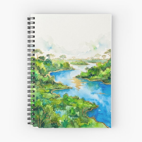 Item preview, Gualeguaychú River in Watercolor - Argentine Landscapes designed and sold by Esencia Argentina.