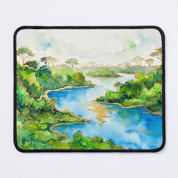 Item preview, Gualeguaychú River in Watercolor - Argentine Landscapes designed and sold by Esencia Argentina.