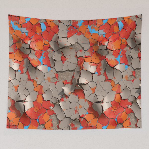Item preview, Cracked Red and Grey Flaking Paint Surface designed and sold by Piotrek0001.