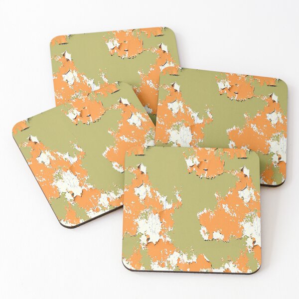 Item preview, Aged Olive and Orange Peeling Paint Plaster designed and sold by Piotrek0001.