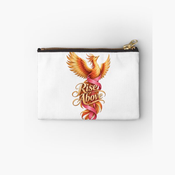 Item preview, Rise Above Phoenix Bird Ribbon Cancer Survivor designed and sold by UniversPlant | Blooming with Hope.