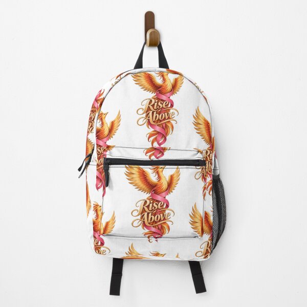 Item preview, Rise Above Phoenix Bird Ribbon Cancer Survivor designed and sold by UniversPlant | Blooming with Hope.