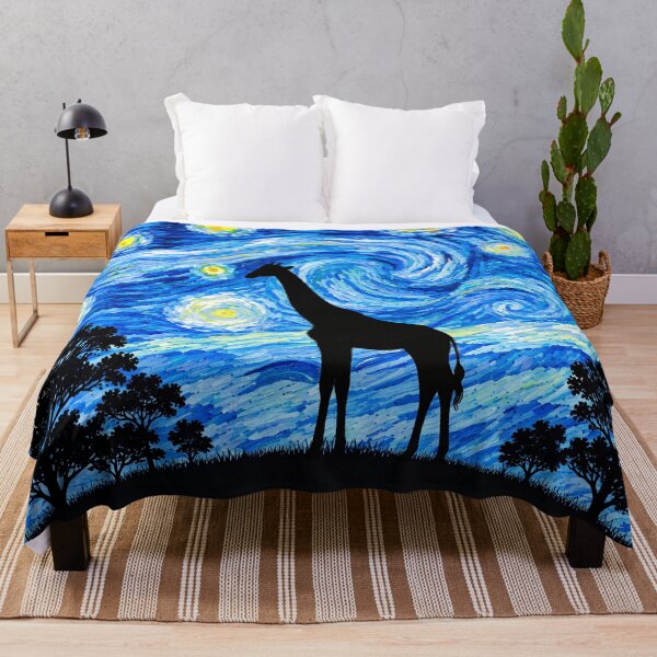 Item preview, Funny Giraffe Starry Night Painting Moon Star Zoo Boys Girls designed and sold by FurryHavenPH.