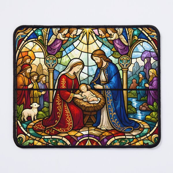 Item preview, Classic Stained Glass Nativity Scene designed and sold by Sybille-Yates.