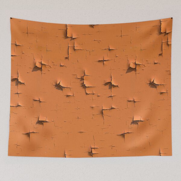 Item preview, Sunbaked Terracotta Orange Peeling Paint Wall designed and sold by Piotrek0001.