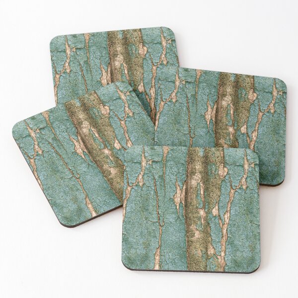 Item preview, Turquoise Weathered Paint on Ancient Bark designed and sold by Piotrek0001.