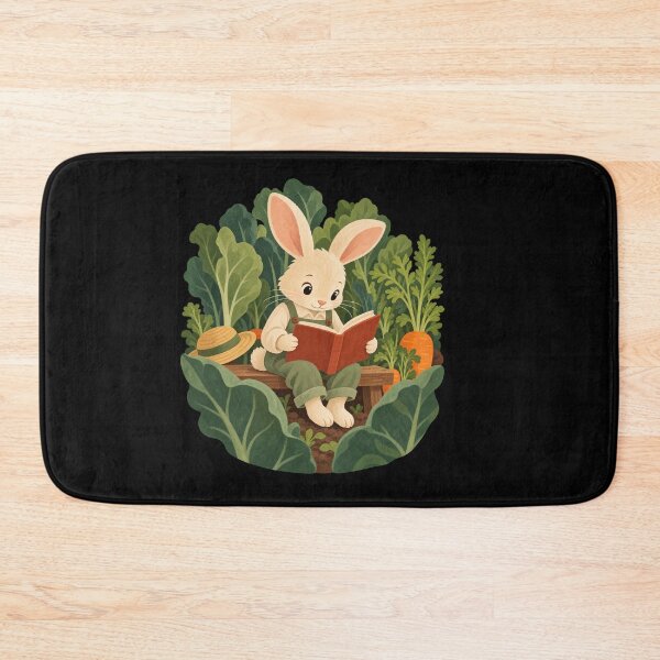 Item preview, Cozy Rabbit Reading in a Vegetable Garden designed and sold by AMICO77.
