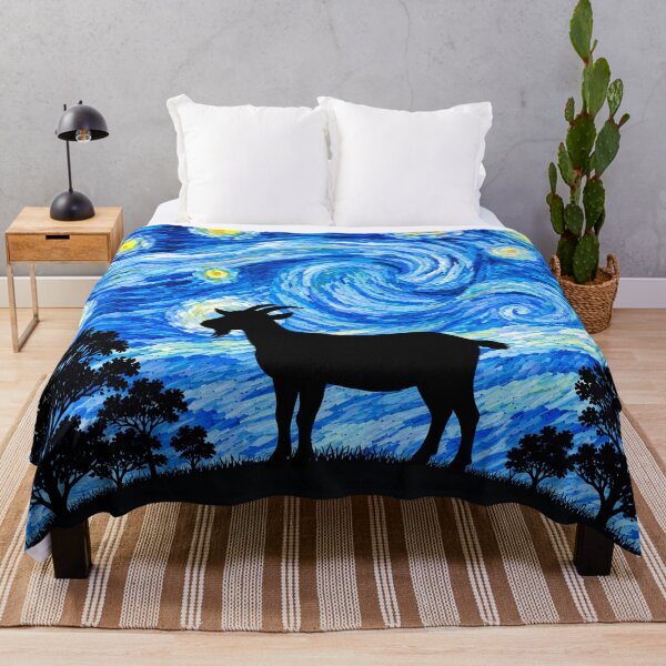 Item preview, Funny Goat Starry Night Painting Moon Star Zoo Boys Girls designed and sold by FurryHavenPH.
