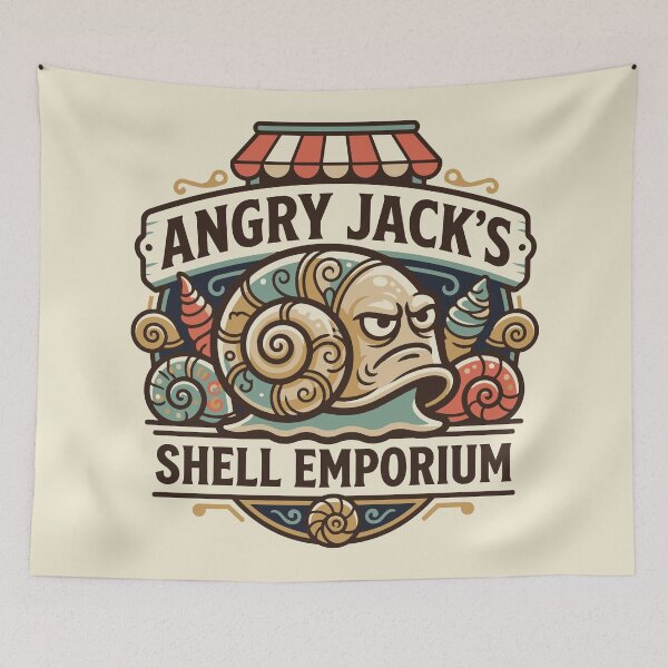Item preview, Angry Jacks Shell Emporium designed and sold by Trippin-Tito's.