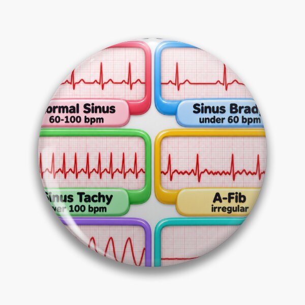 Item preview, EKG Rhythms 3D Study Aid Nursing Student Sticker designed and sold by isokinetic.