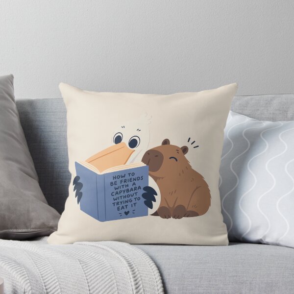 Item preview, Pelican x capybara friends reading a book designed and sold by The  Knick Knack Nook.