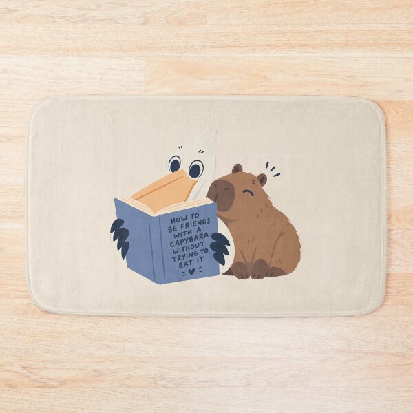 Item preview, Pelican x capybara friends reading a book designed and sold by The  Knick Knack Nook.