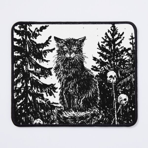 Item preview, XVIII Bayun The Cat - Slavic Folklore Tarot Linocut Art designed and sold by Yanuta.