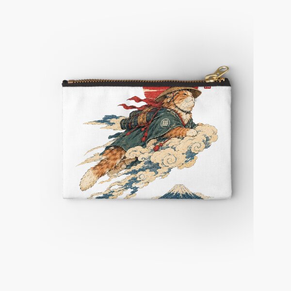Item preview, Cat Traveler Ukiyo E Mount Fuji Clouds designed and sold by Dlvznbm.