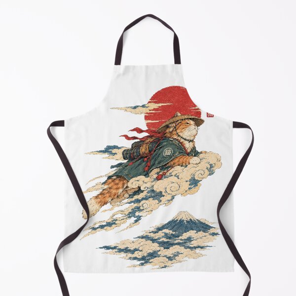 Item preview, Cat Traveler Ukiyo E Mount Fuji Clouds designed and sold by Dlvznbm.
