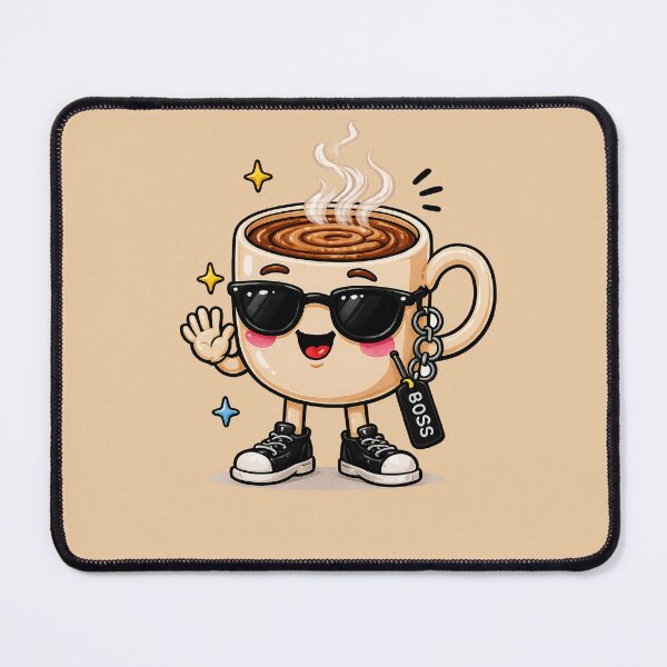 Item preview, Caffy the Boss – Adorable Coffee Lover Character by Classroom Crew Studio designed and sold by Classroom Crew Studio.