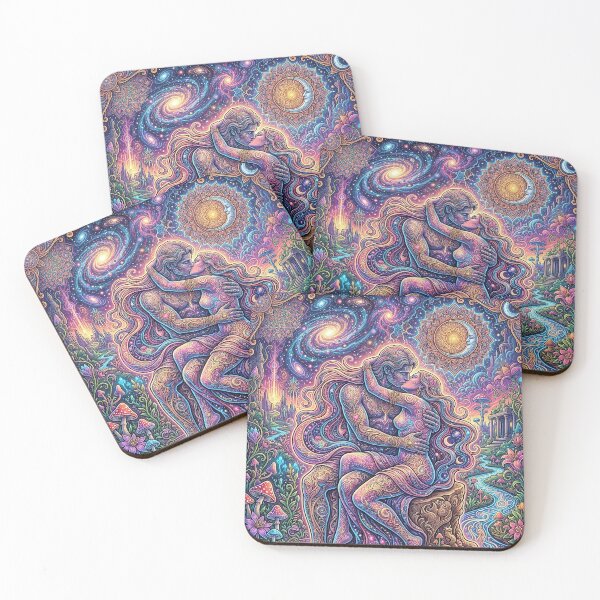 Item preview, Rodin's The Kiss - Psychedelic Lovers Art designed and sold by Lucid Dream Pixel.