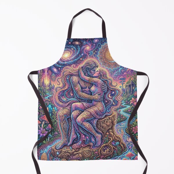 Item preview, Rodin's The Kiss - Psychedelic Lovers Art designed and sold by Lucid Dream Pixel.