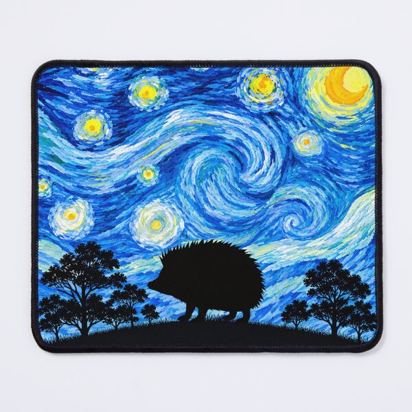 Item preview, Funny Hedgehog Starry Night Painting Moon Star Zoo Boys Girls designed and sold by FurryHavenPH.