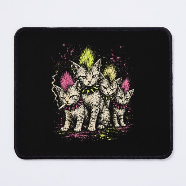Item preview, Punk Cat Mohawk Spiked Collar Gothic Rock designed and sold by Byhergawaa.