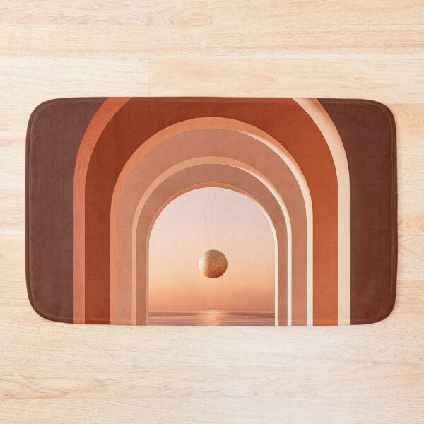 Item preview,  Terracotta Sunset Arches and Golden Sun Minimalist Print designed and sold by MargaretWiktor.