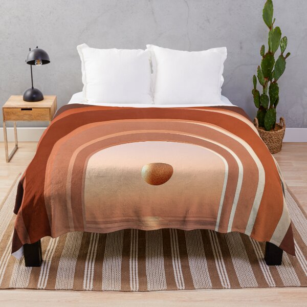 Item preview,  Terracotta Sunset Arches and Golden Sun Minimalist Print designed and sold by MargaretWiktor.