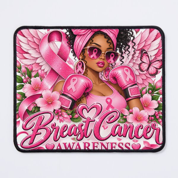 Item preview, Breast Cancer Awareness Faith Hope Love Pink Ribbon Boxing Woman designed and sold by VGAfanatic.