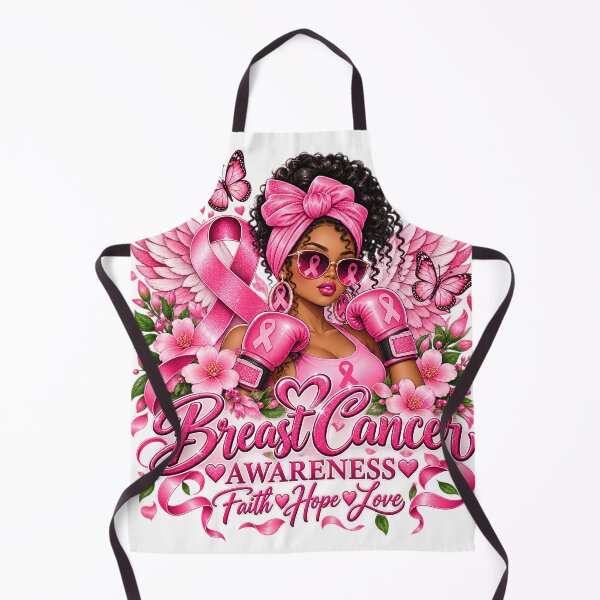 Item preview, Breast Cancer Awareness Faith Hope Love Pink Ribbon Boxing Woman designed and sold by VGAfanatic.