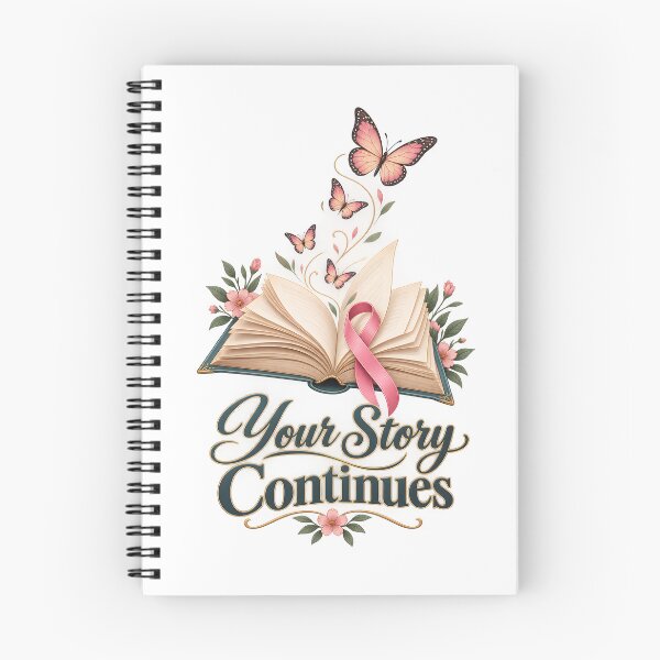 Item preview, Your Story Continues Open Book Ribbon Cancer Hope designed and sold by UniversPlant | Blooming with Hope.
